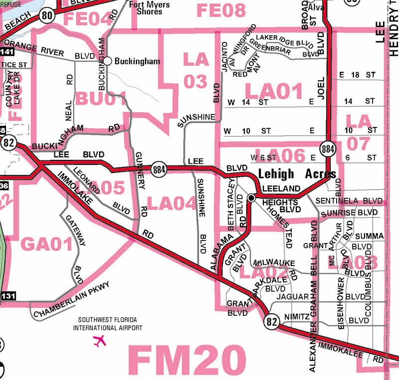 Lehigh Acres Zip Code Map Map